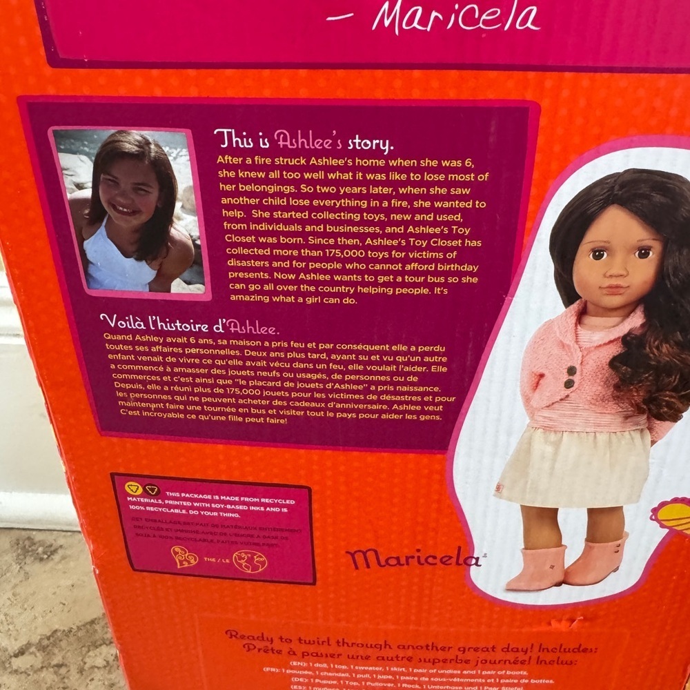 NWT Our Generation Maricela Doll with Pink and White Outfit Girls Toddler - Picture 9 of 10